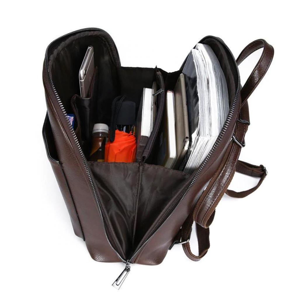 Saskia – Classic Double Zipper Backpack