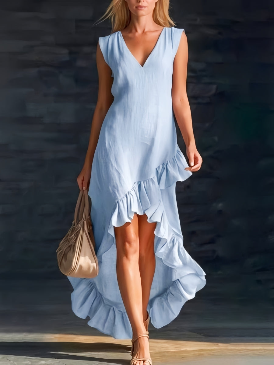 Sienna | Ruffle High-Low Boho Dress