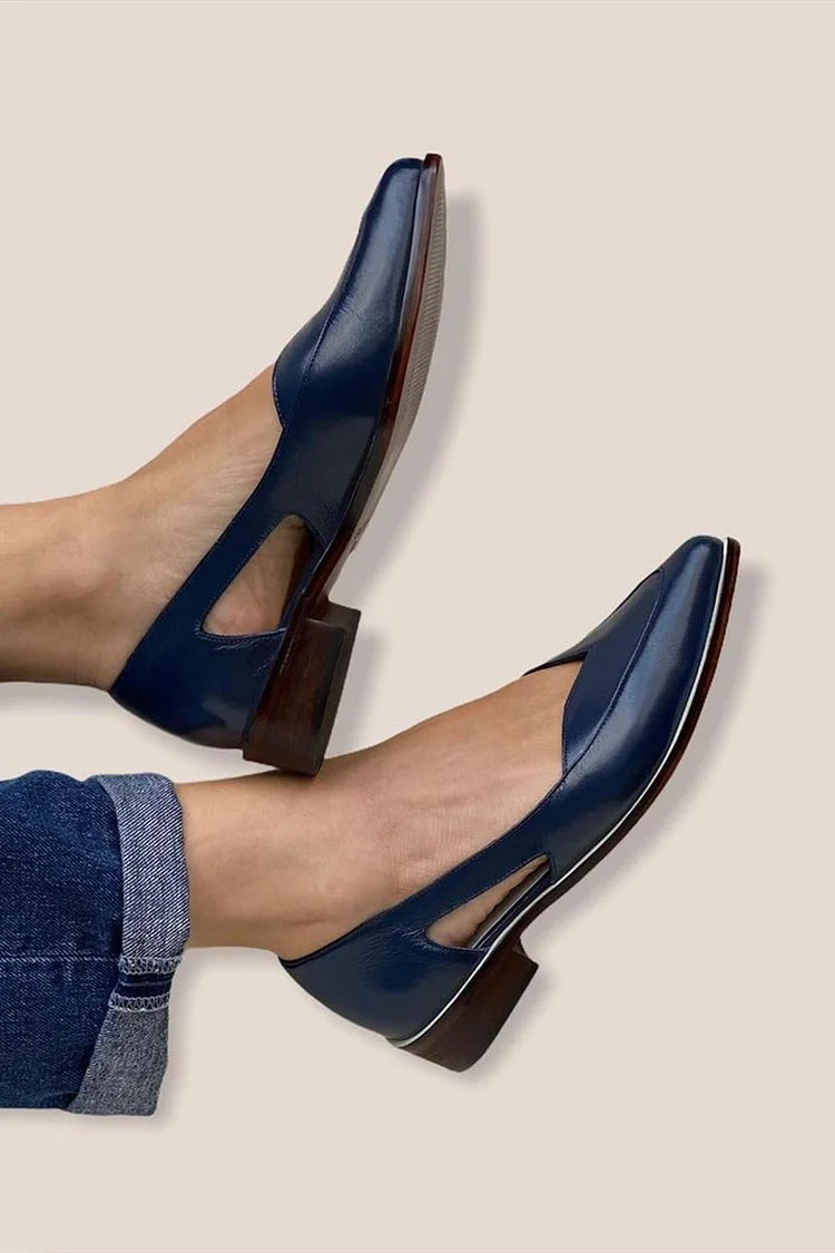 BALLET FLATS WITH SIDE CUT-OUT
