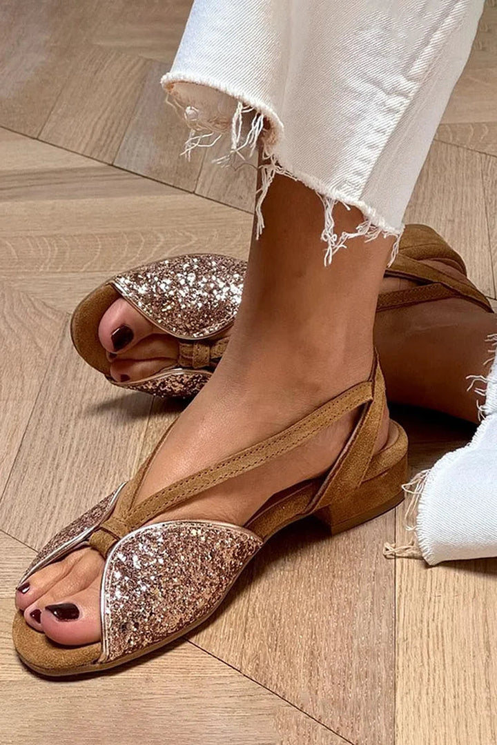 LOW GLITTER SANDALS