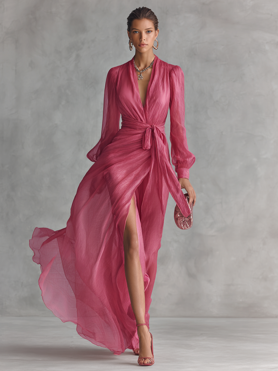 Daisy - Elegant Long Chiffon Dress