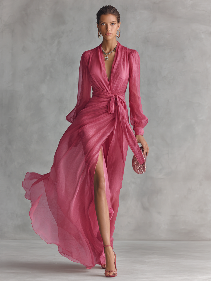 Daisy - Elegant Long Chiffon Dress