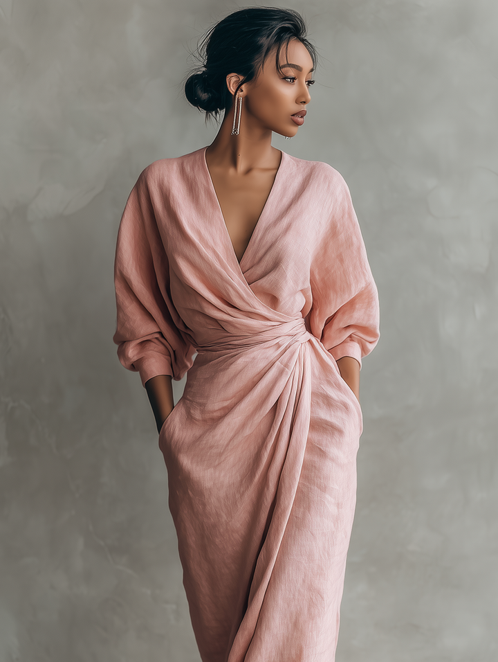 Julianna | Minimalist Wrap Maxi Dress