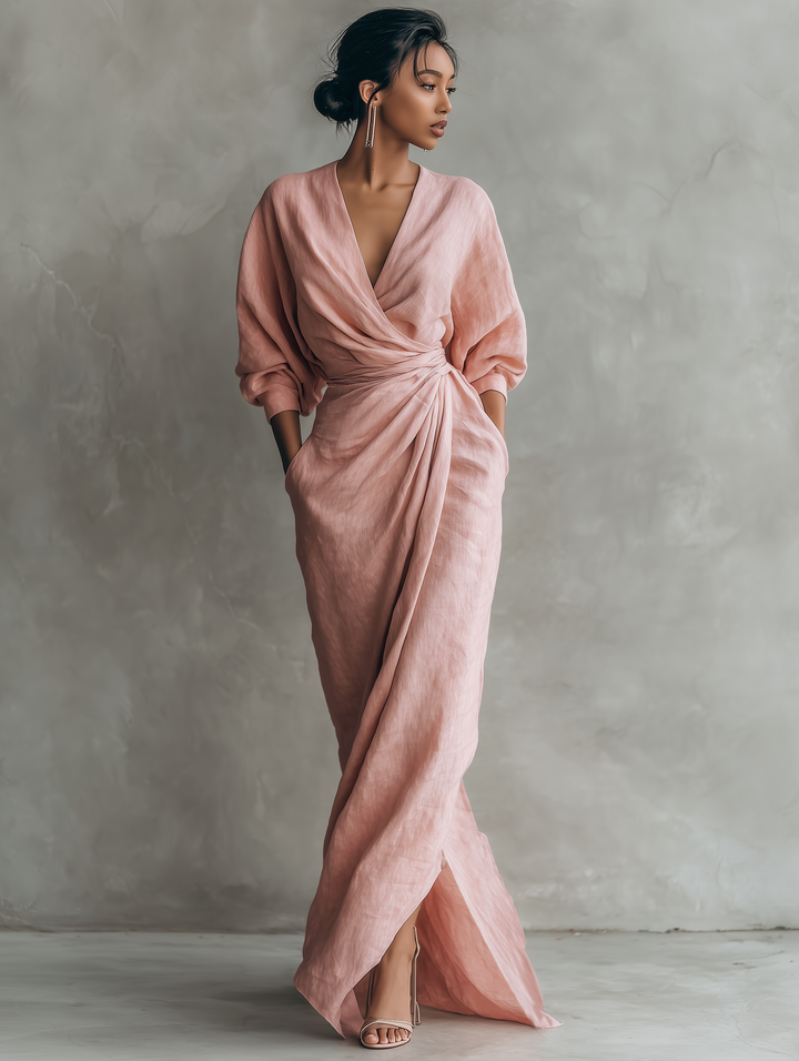 Julianna | Minimalist Wrap Maxi Dress