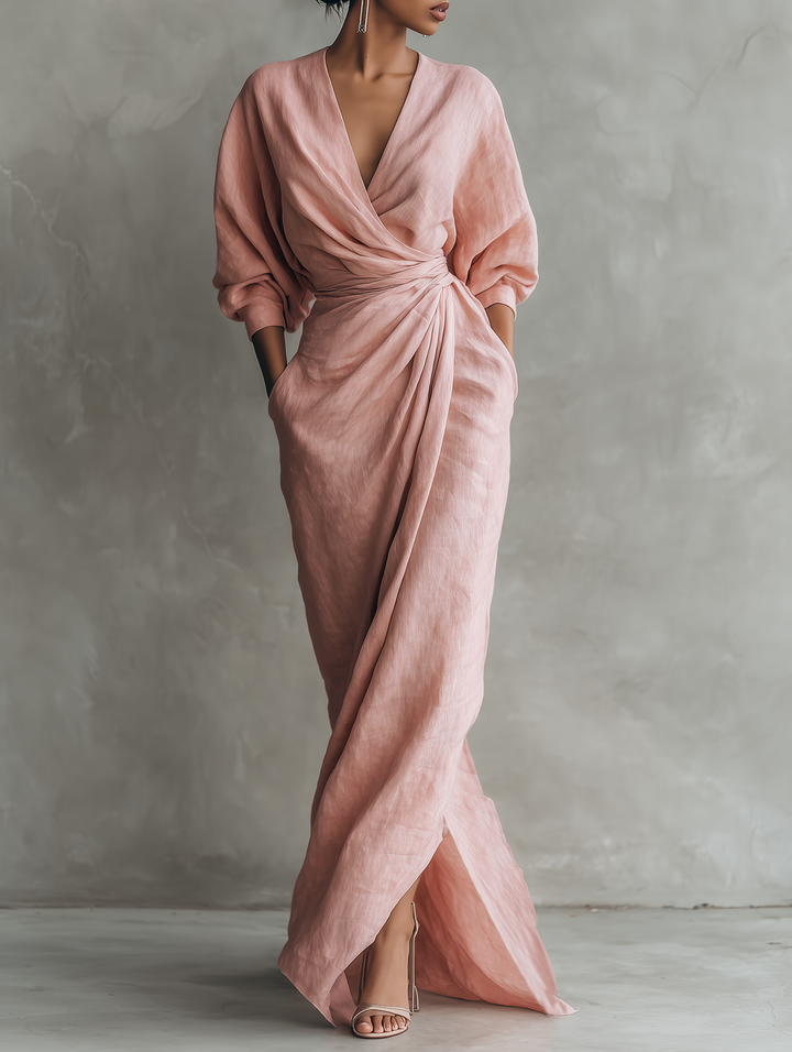 Julianna | Minimalist Wrap Maxi Dress