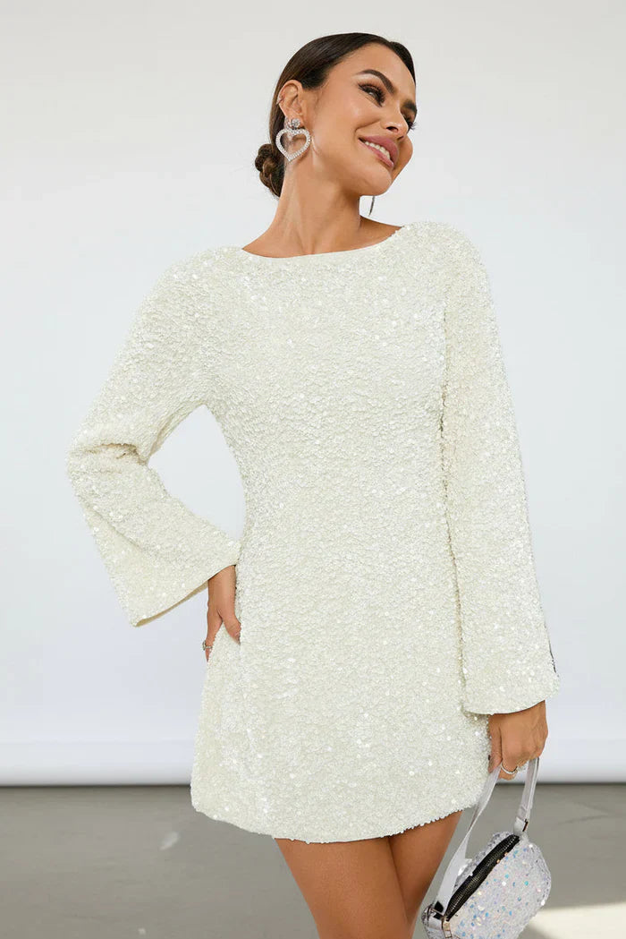 Clara - Sequin dress with a bow at the back