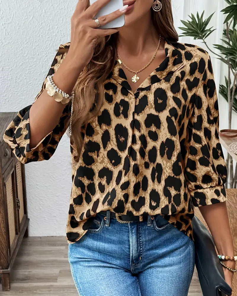 Raquel | Blusa estampado de leopardo