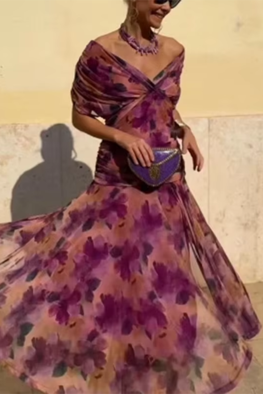 Valentina | V-neck Maxi Dress