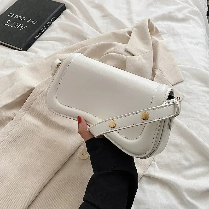 Cadence Wavy Flap Vegan Leather Handbag
