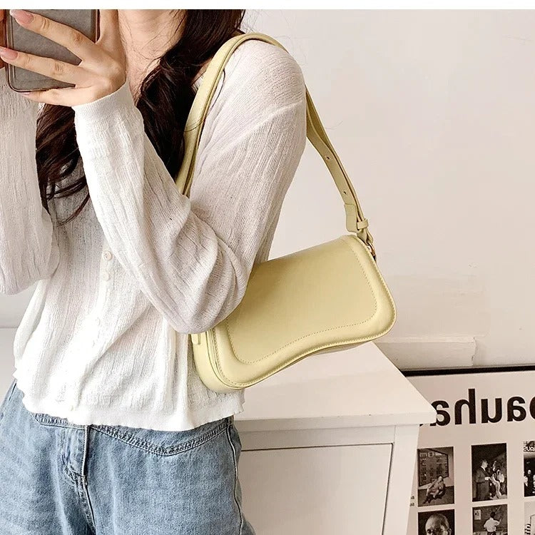 Cadence Wavy Flap Vegan Leather Handbag