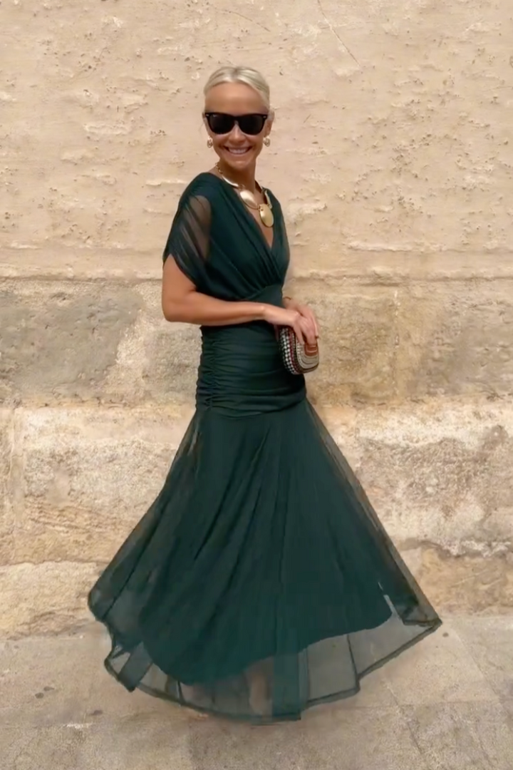 Valentina | V-neck Maxi Dress
