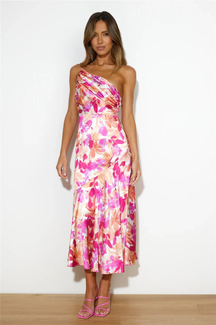 Eliza - One-Shoulder Midi Dress