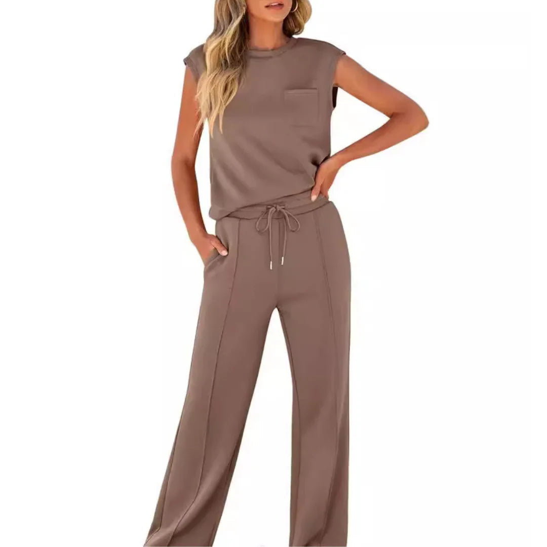 Kaiya | Conjunto casual de verano suave y lounge
