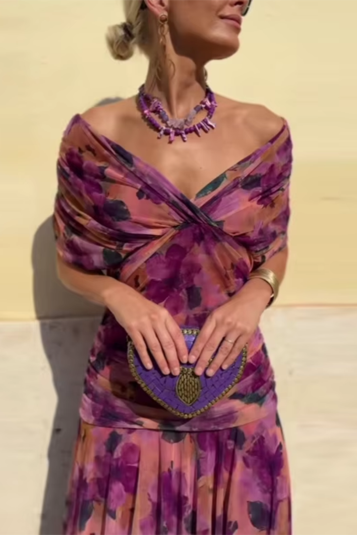 Valentina | V-neck Maxi Dress
