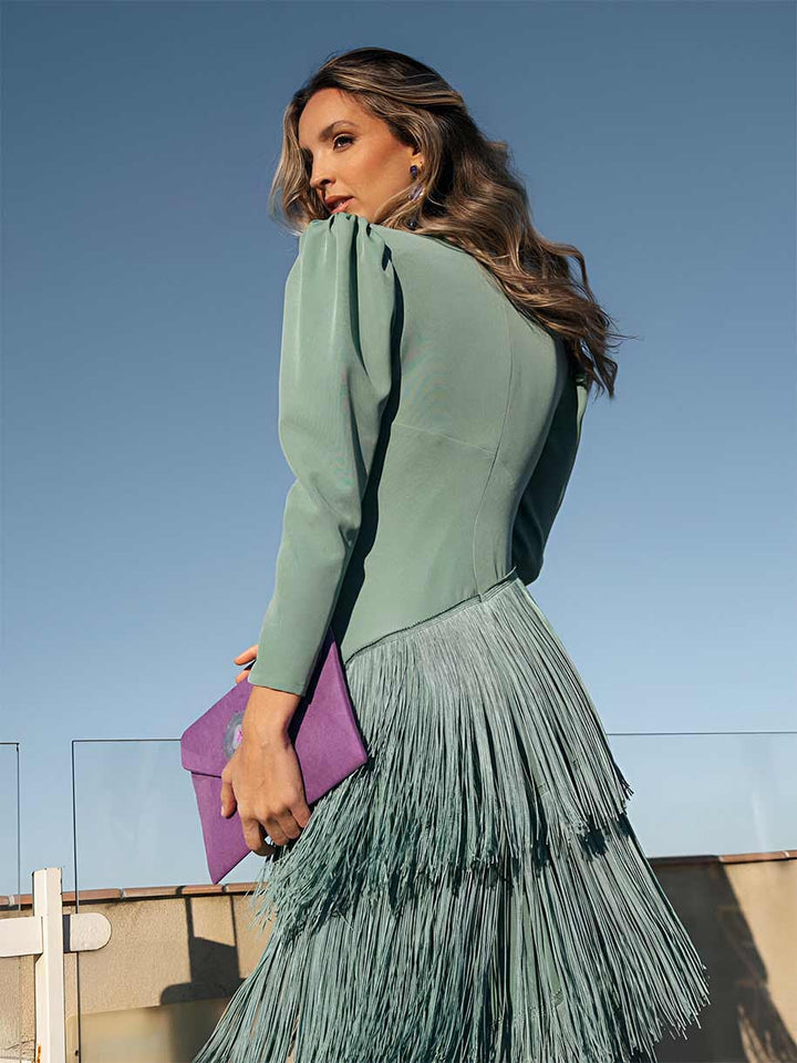 Salvia | Fringe Dress