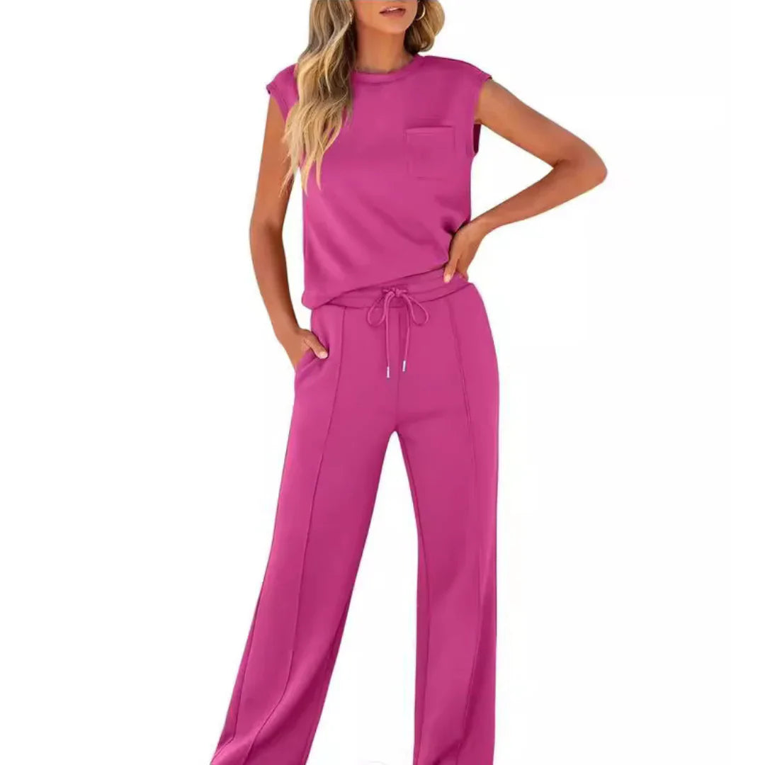Kaiya | Conjunto casual de verano suave y lounge