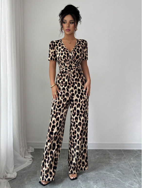 Cenna - Leopard Print Jumpsuit