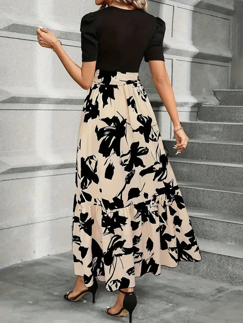 Ainhoa | Elegante vestido l flores y volantes