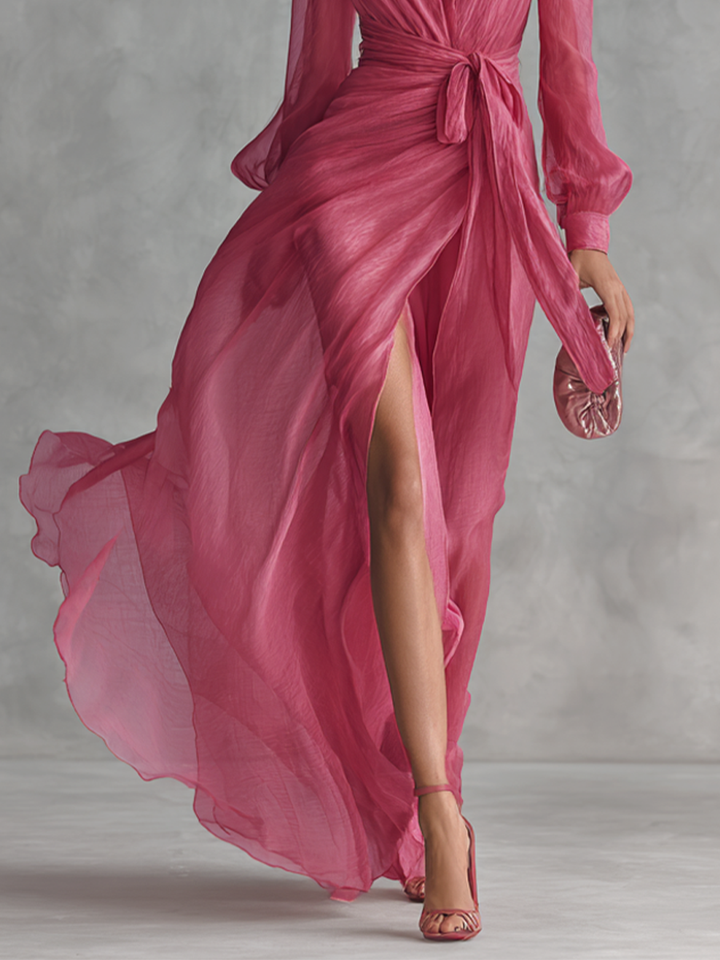 Daisy - Elegant Long Chiffon Dress