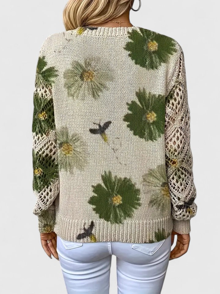 Pilar |  Elegante suéter con estampado floral