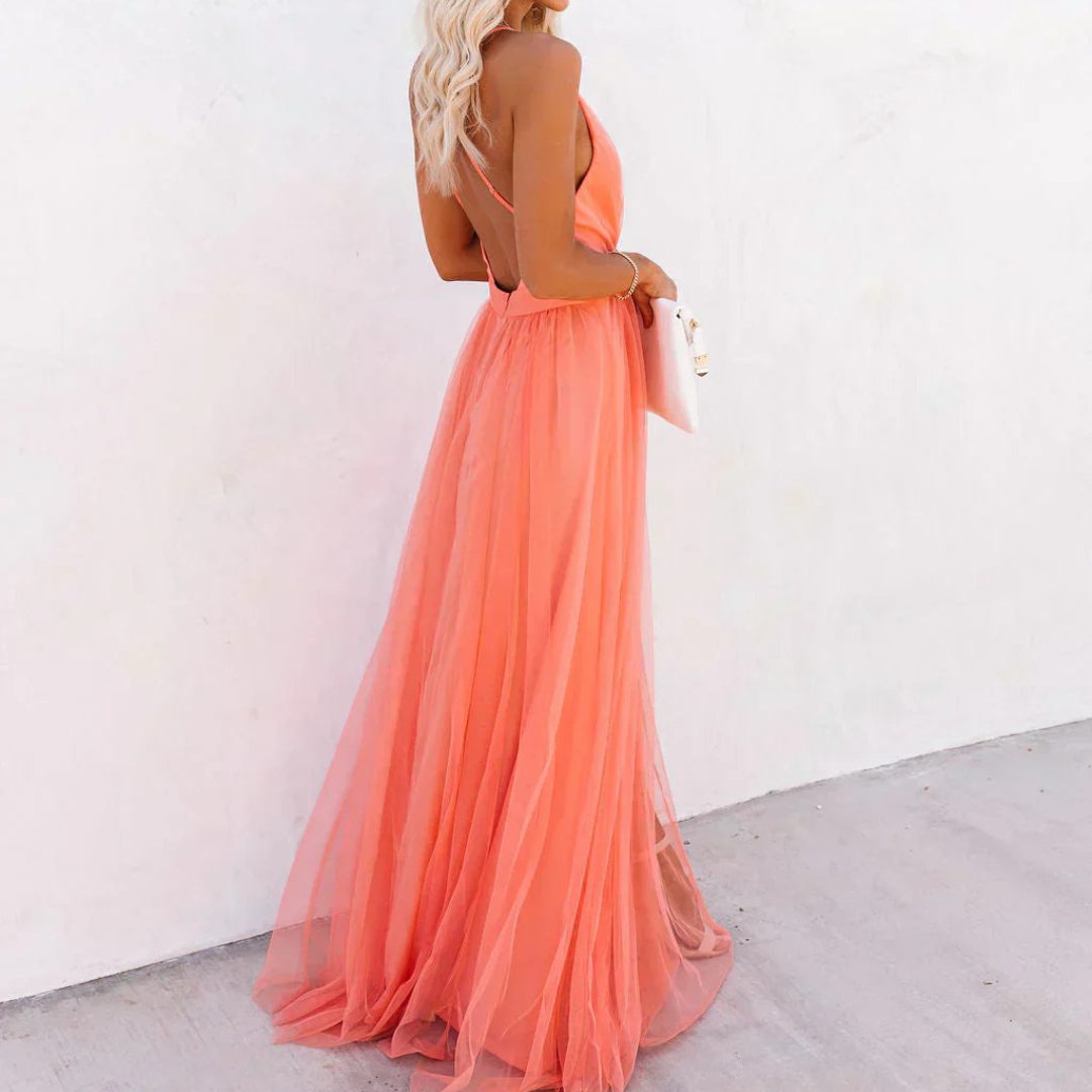 Willow - Coral Light Maxi Dress