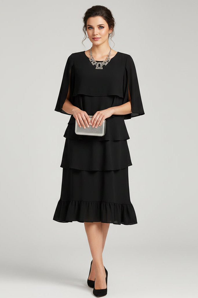 Anna | Elegant Ruffle Midi Dress