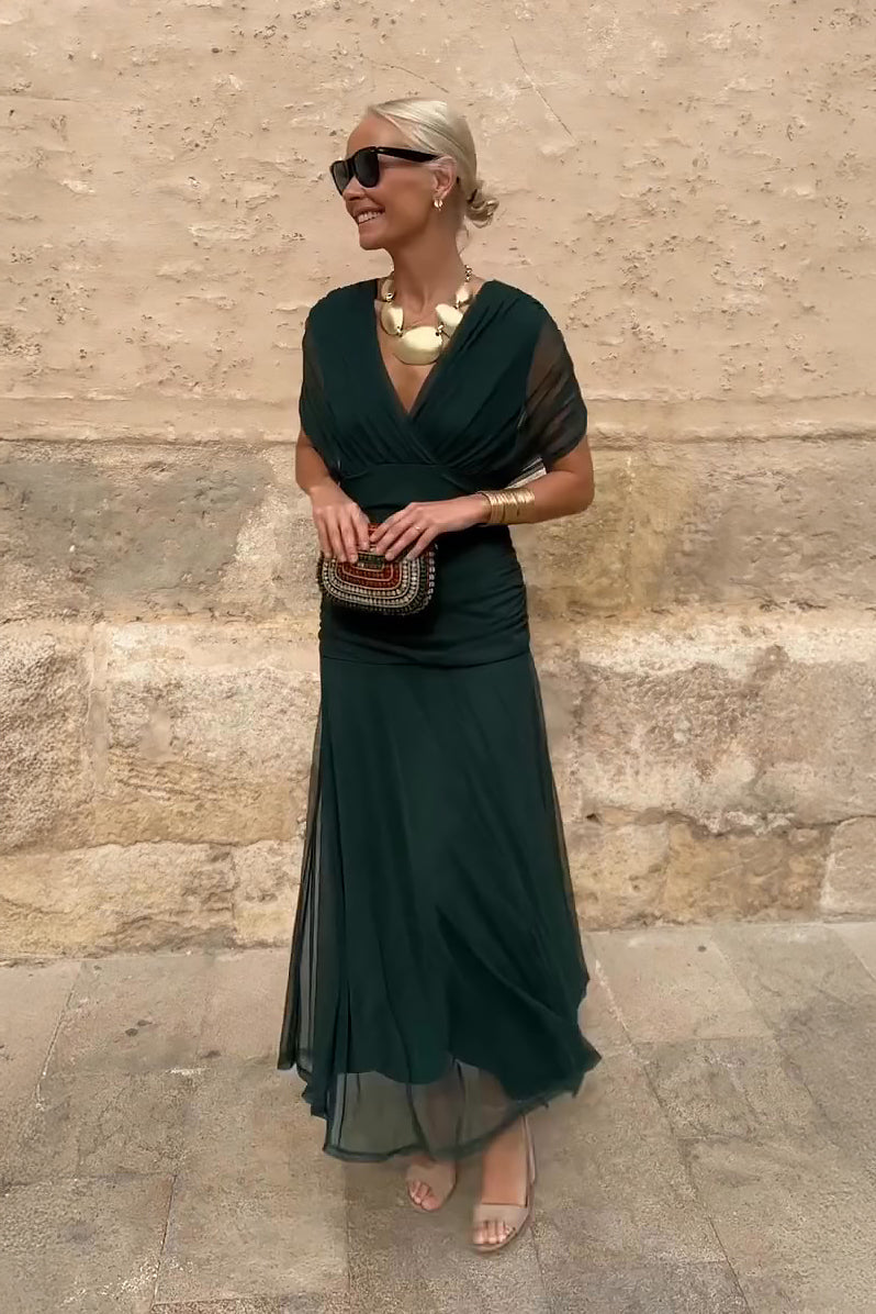 Valentina | V-neck Maxi Dress