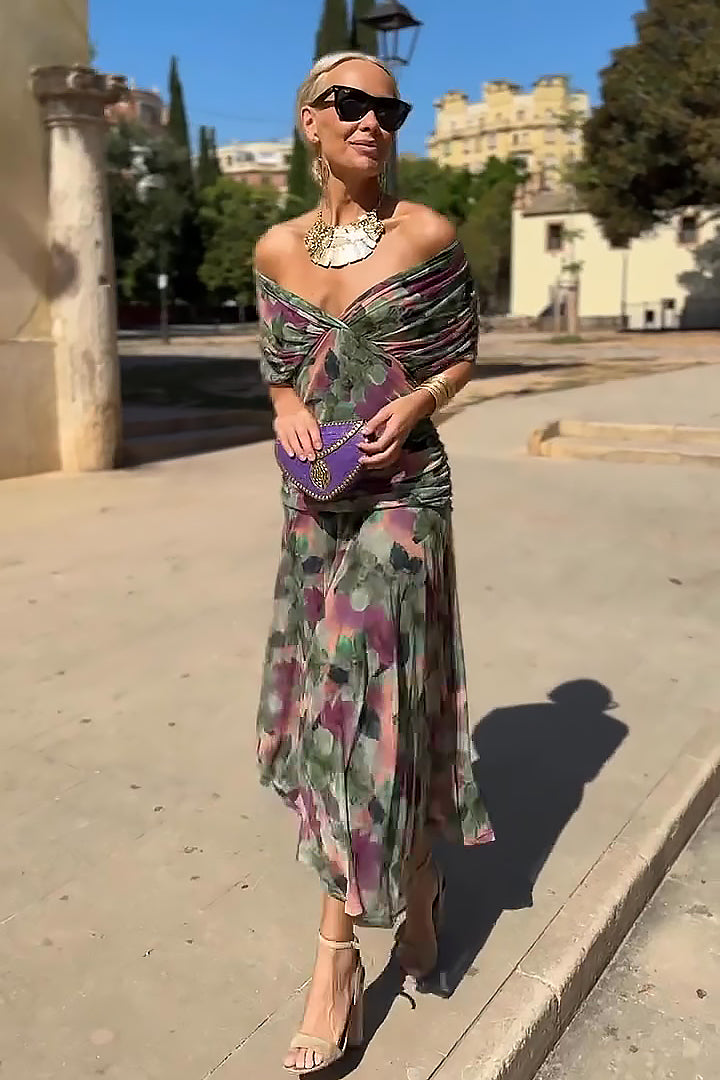 Valentina | V-neck Maxi Dress