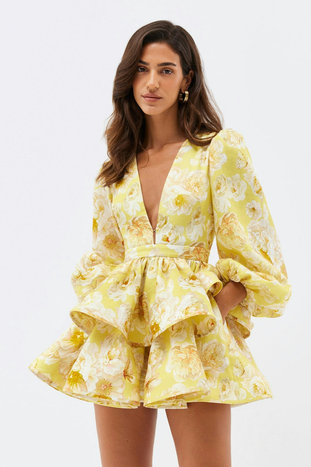 Raelynn - Floral Ruffle Mini Dress