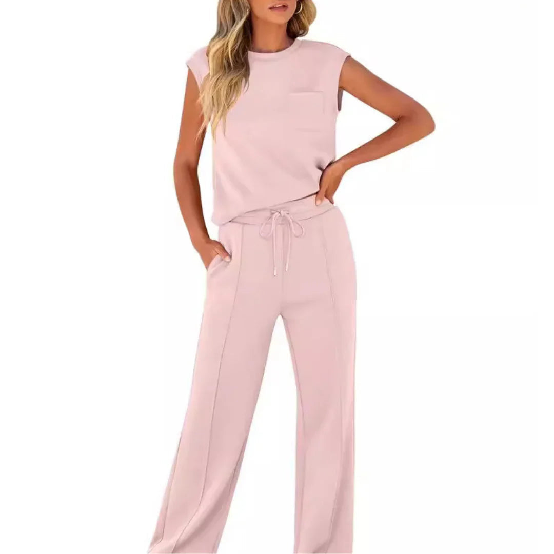 Kaiya | Conjunto casual de verano suave y lounge