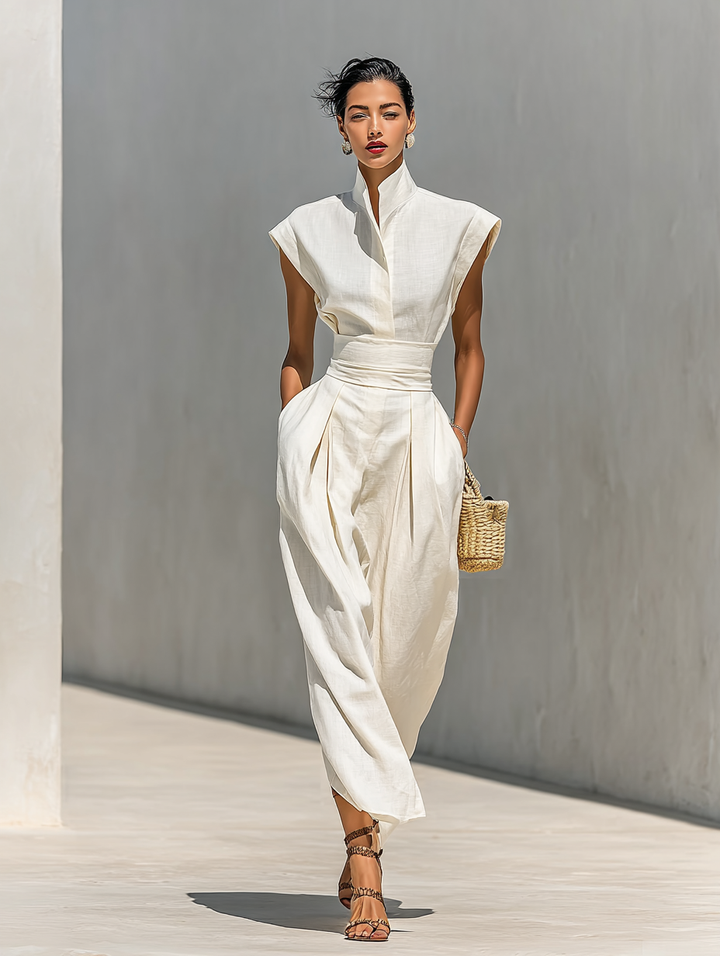 Jada | Lapel Waist Maxi Dress