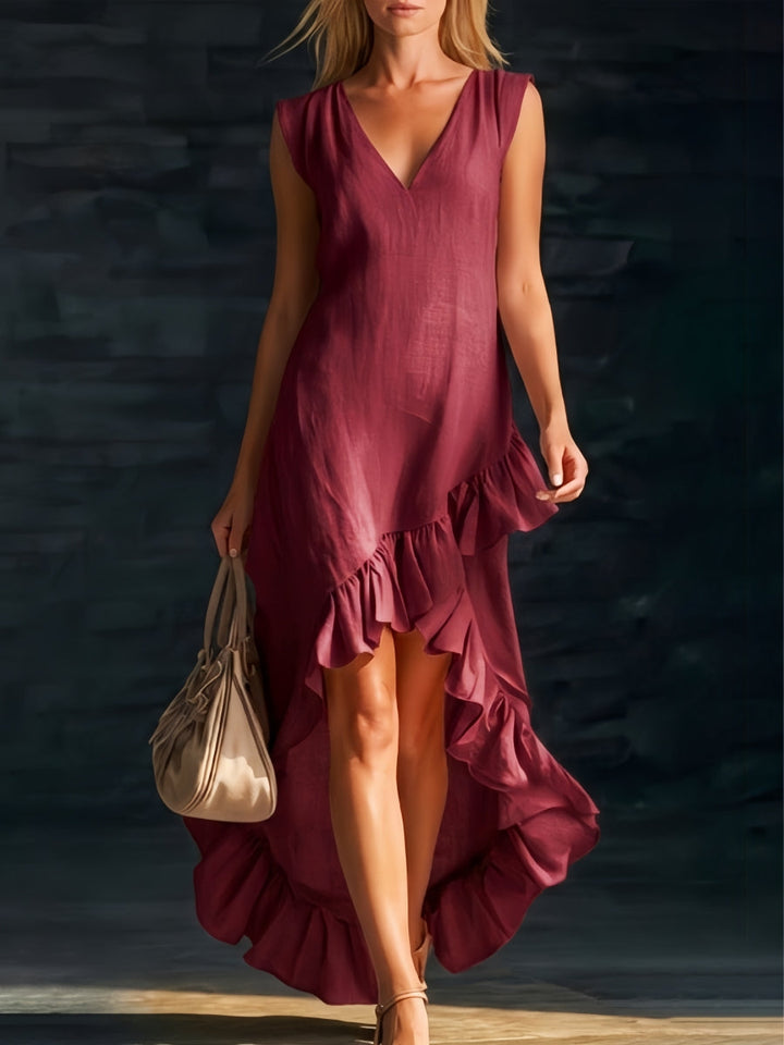 Sienna | Ruffle High-Low Boho Dress