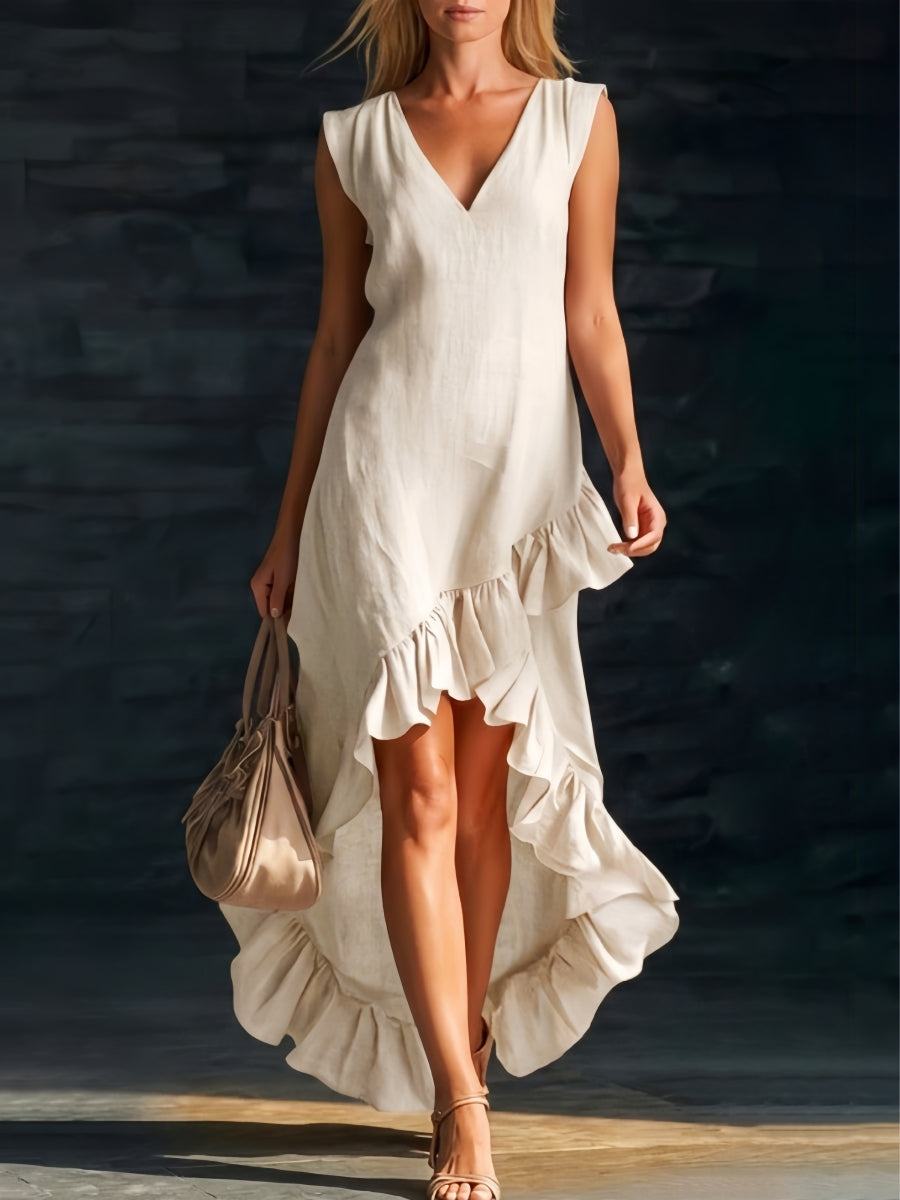 Sienna | Ruffle High-Low Boho Dress