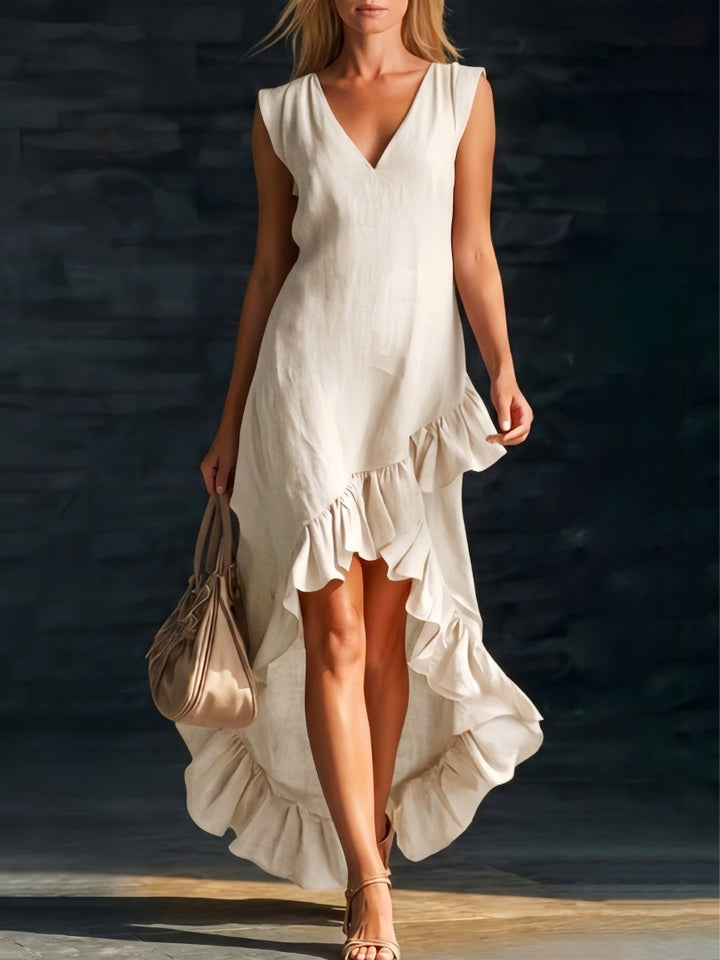 Sienna | Ruffle High-Low Boho Dress