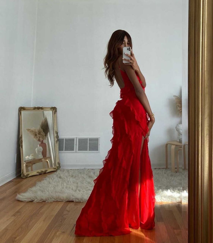 Zara - Ruffled Maxi Dress