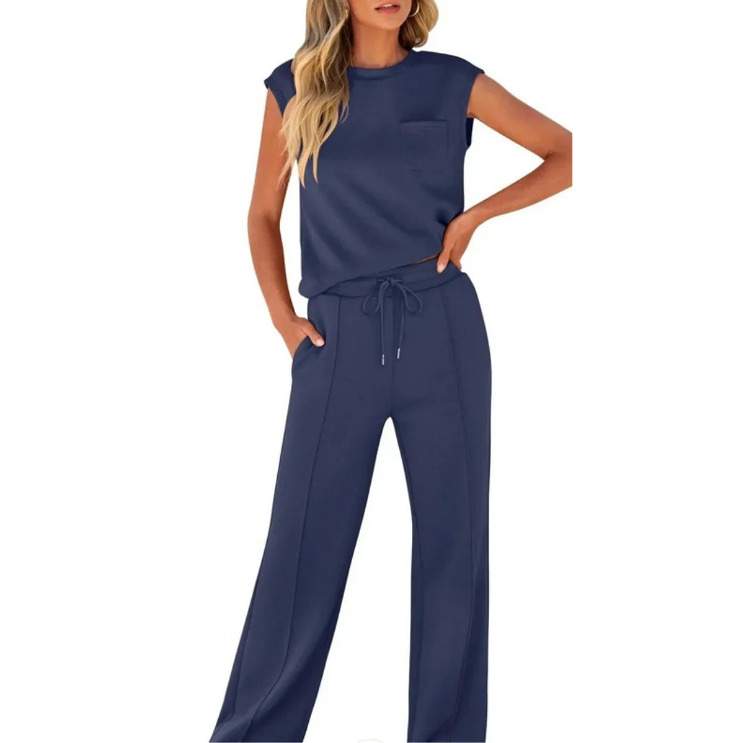 Kaiya | Conjunto casual de verano suave y lounge
