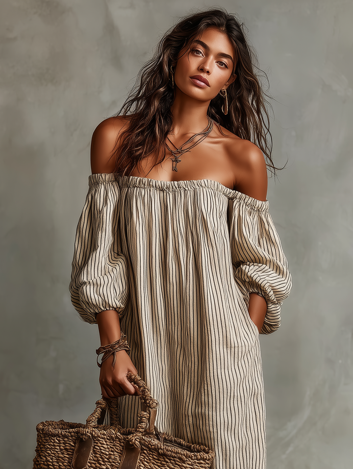 Elena | Flowy Off-Shoulder Maxi Dress