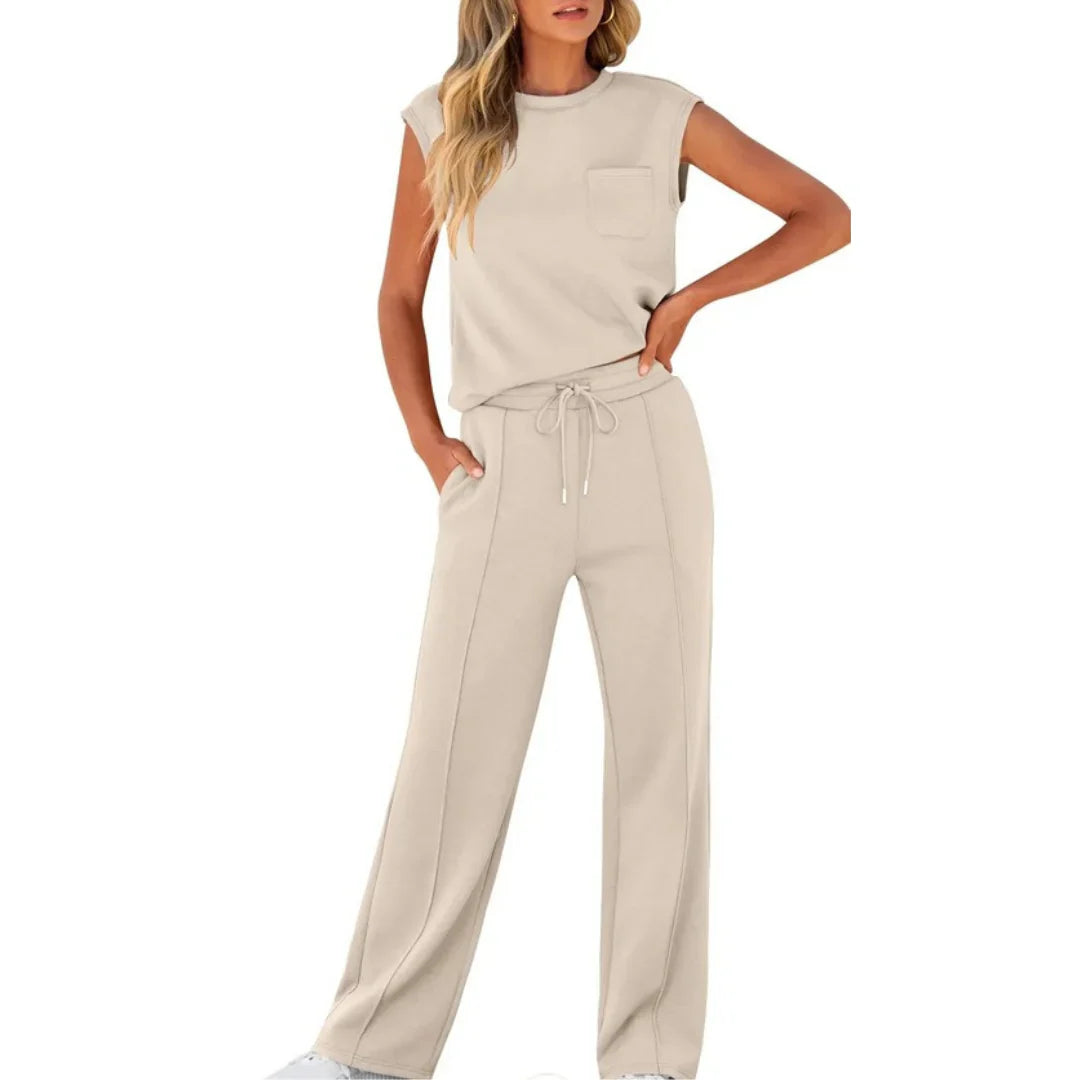 Kaiya | Conjunto casual de verano suave y lounge