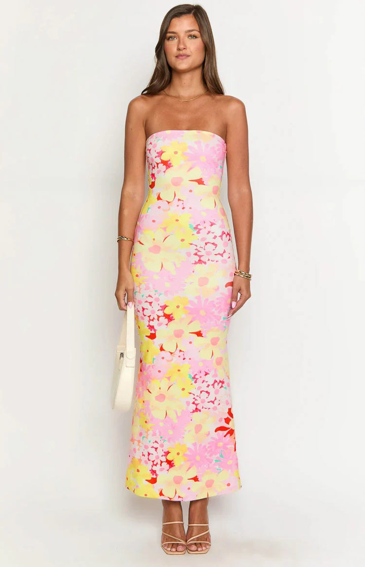 Arizona - Floral Mesh Maxi Dress