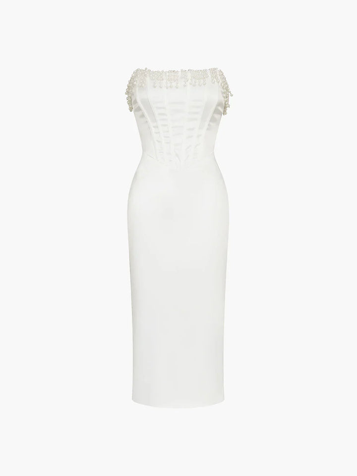 Zahra - Stunning Satin Midi Dress