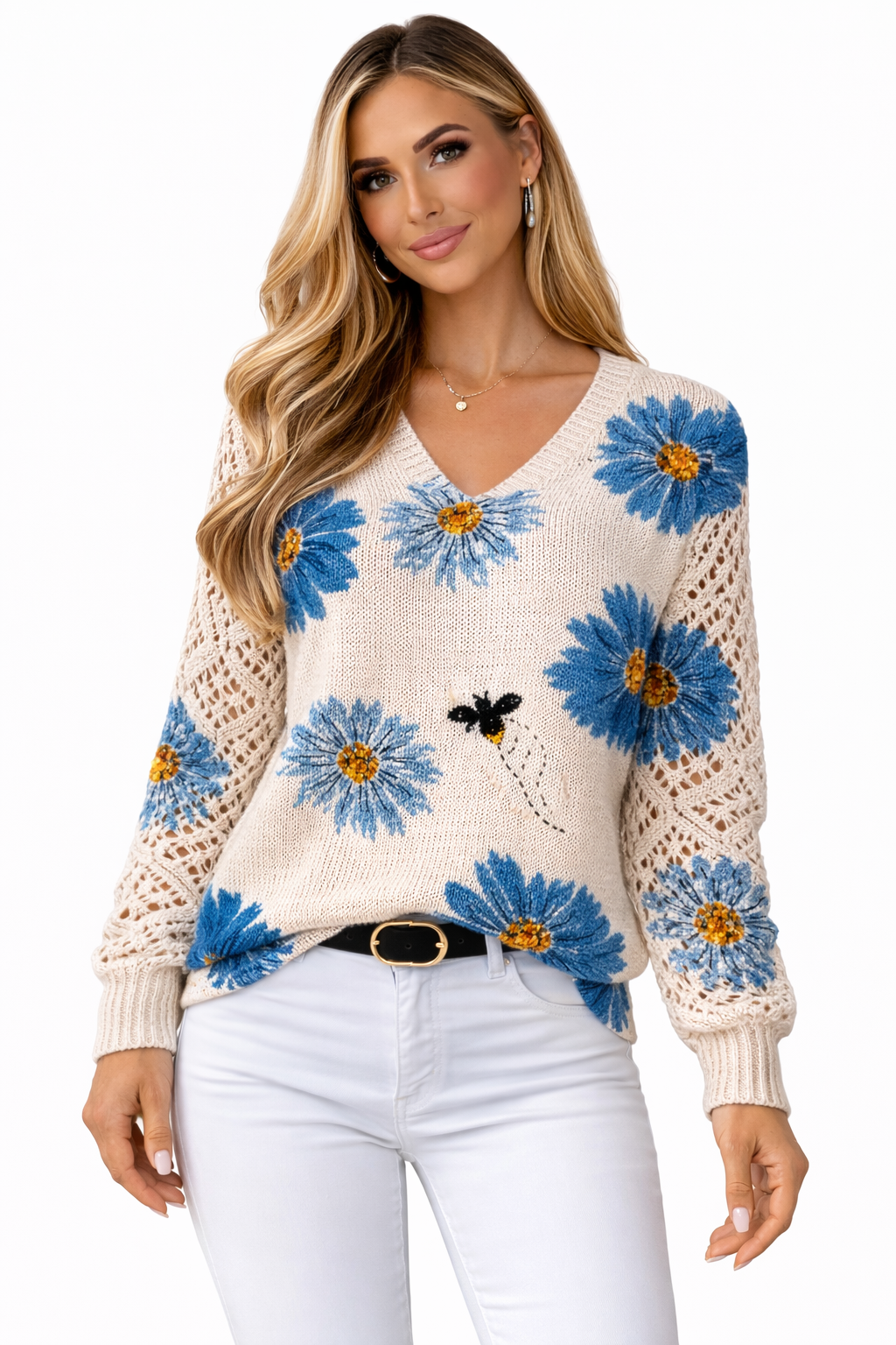 Pilar |  Elegante suéter con estampado floral