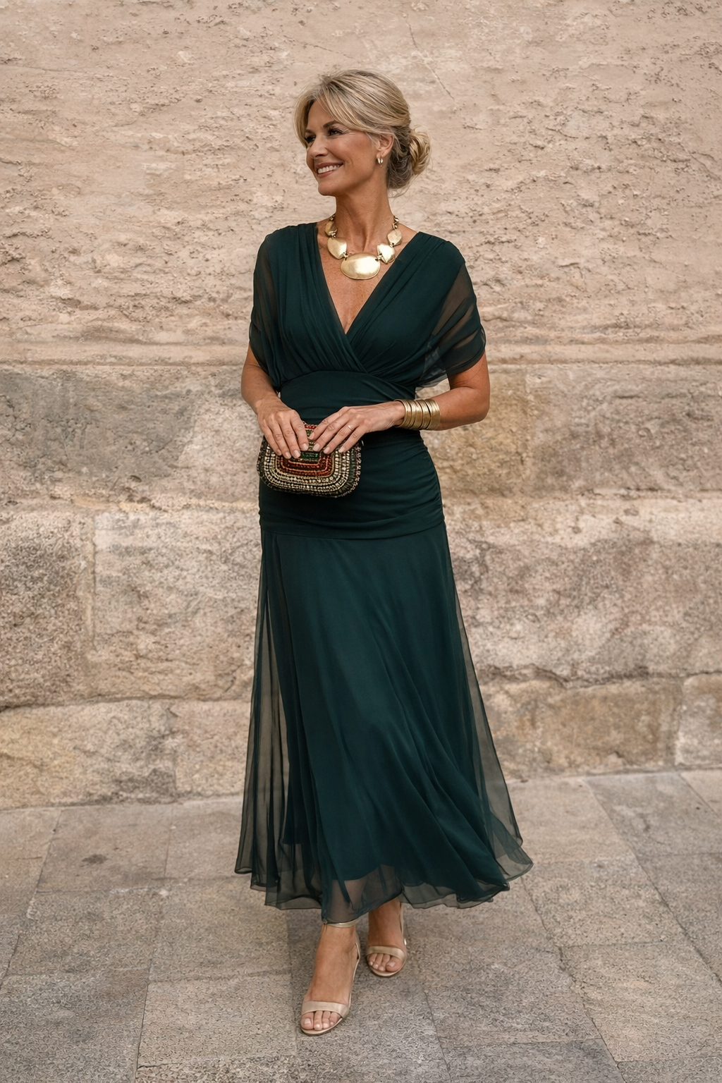 Elegant Maxi Party Dress with Sweetheart Neckline