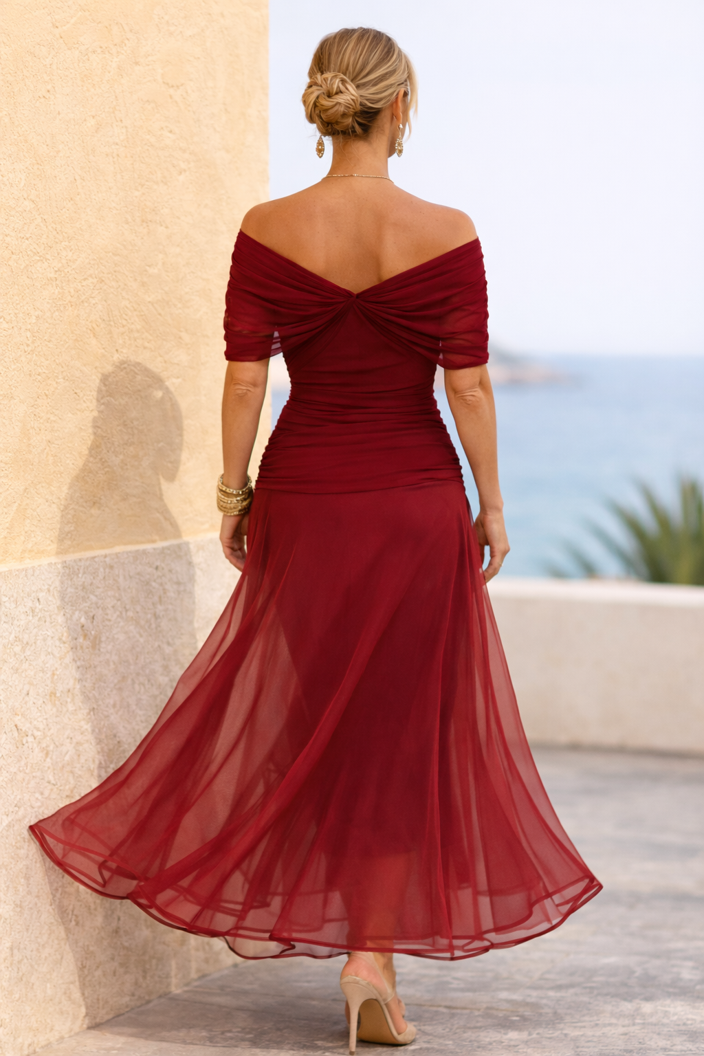 Elegant Maxi Party Dress with Sweetheart Neckline