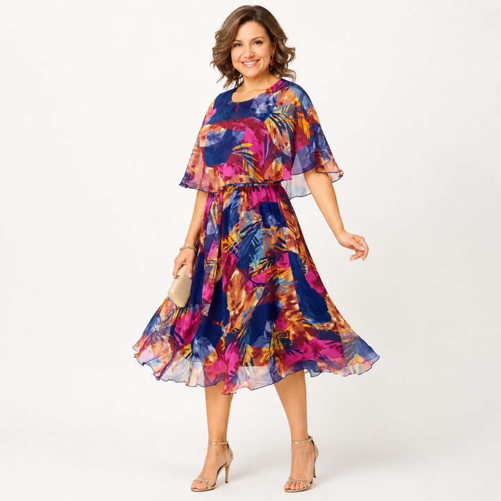 Vivian - Comfortable Plus Size Chiffon Dress