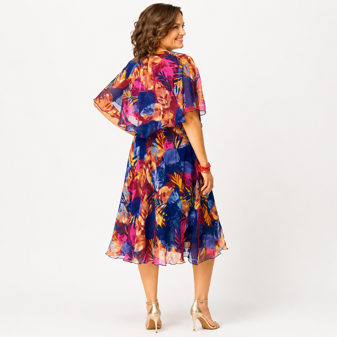 Vivian - Comfortable Plus Size Chiffon Dress