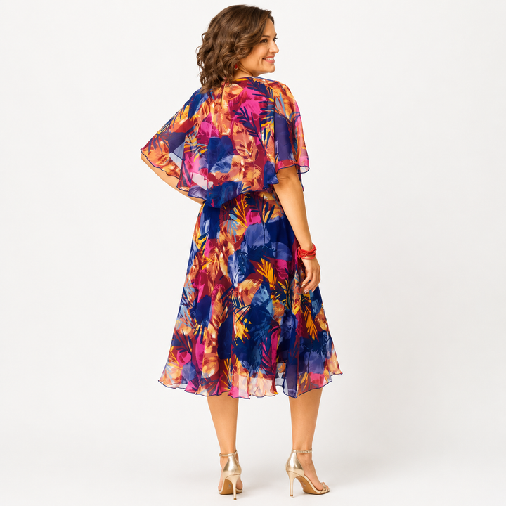 Vivian - Comfortable Plus Size Chiffon Dress
