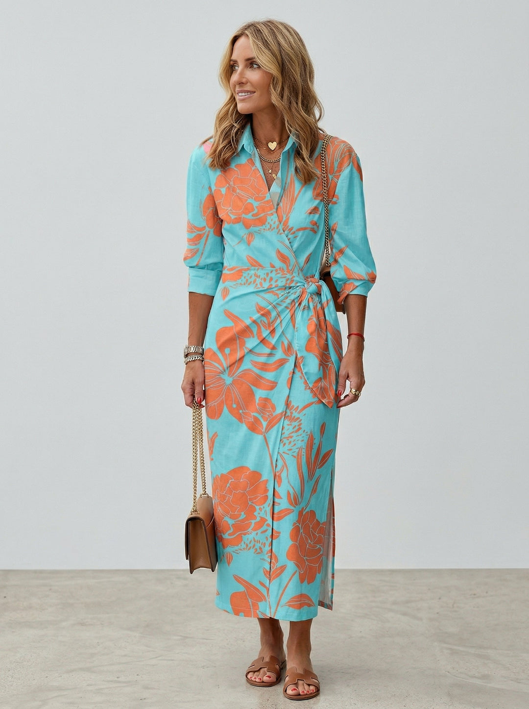 Cecilia™ Elegant Striped Dress
