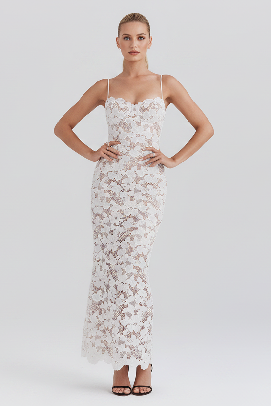 EVANGELINE - EMBROIDERED MAXI