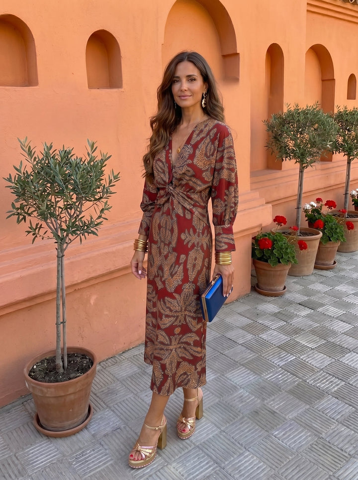 Silvia™ | Printed Midi Dress
