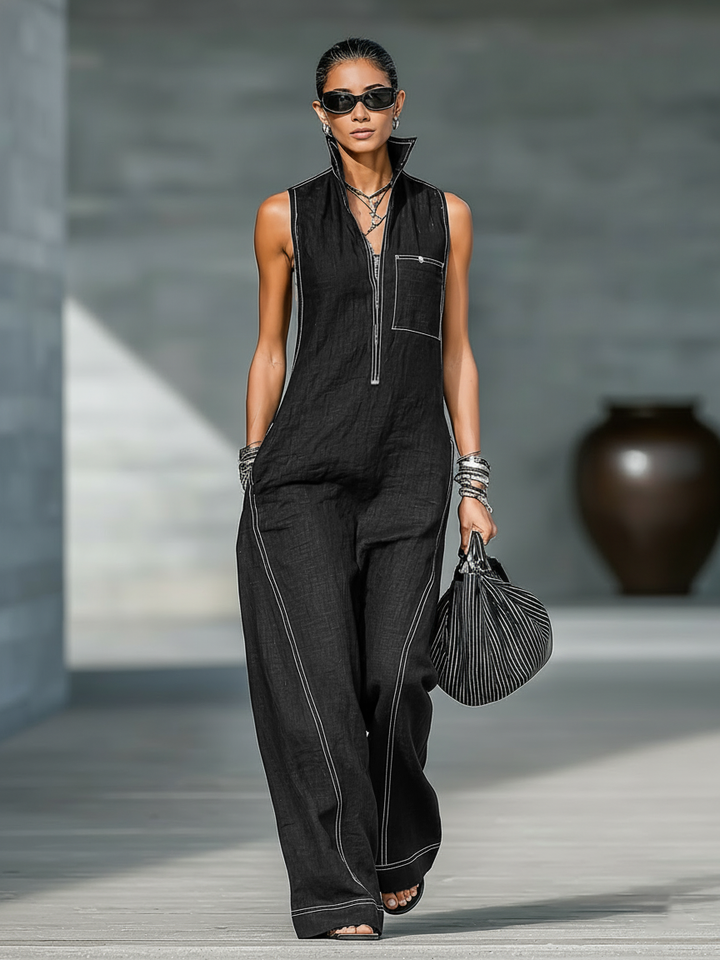 Jamie | Minimalist Sleeveless Relaxed Jumpsuit